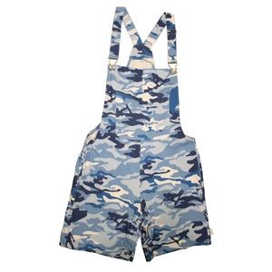 Tykables Blue Cammies Snappies Shortalls, ABDL, Medium